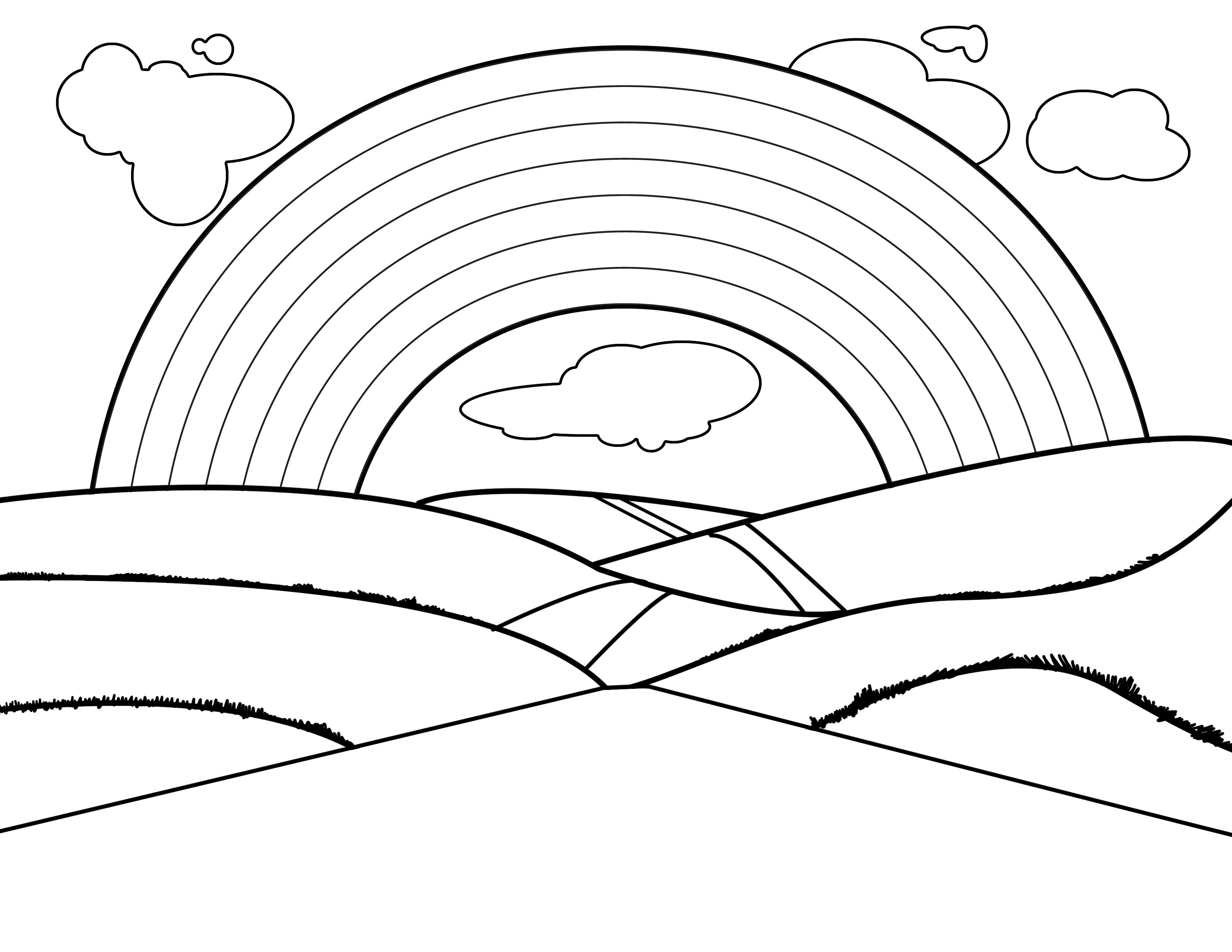 55 Printable Rainbow Coloring Pages 1