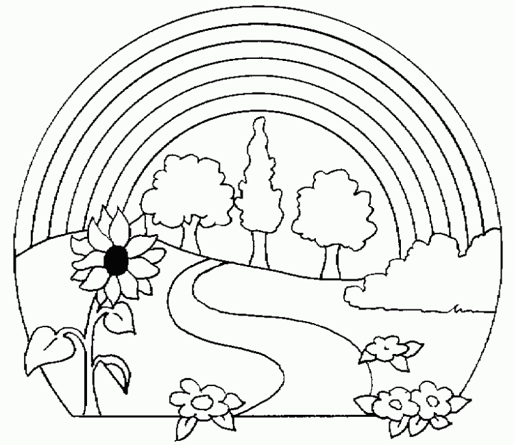 55 Printable Rainbow Coloring Pages 34