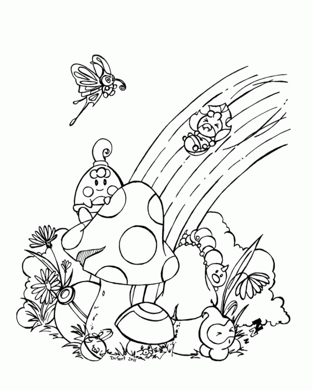 55 Printable Rainbow Coloring Pages 47