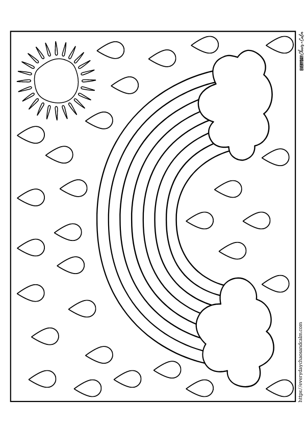 55 Printable Rainbow Coloring Pages 48