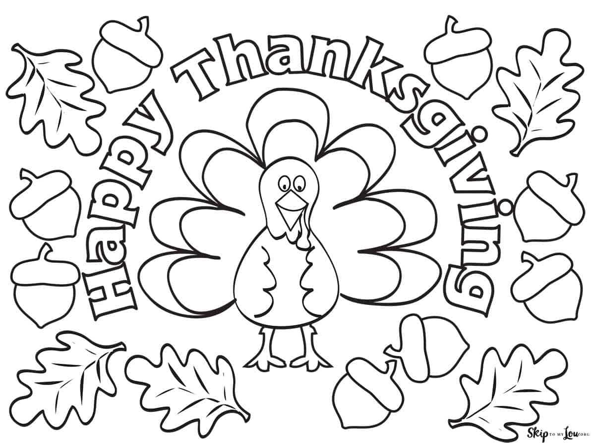 55 Printable Thanksgiving Coloring Pages 2