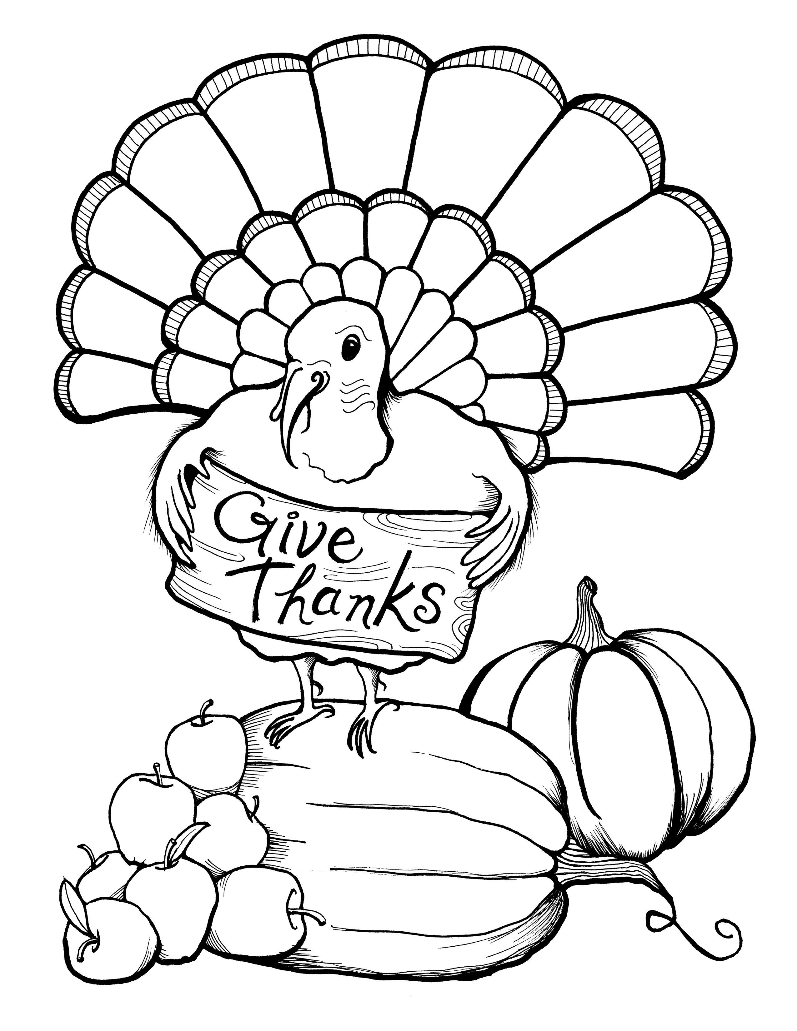 55 Printable Thanksgiving Coloring Pages 5