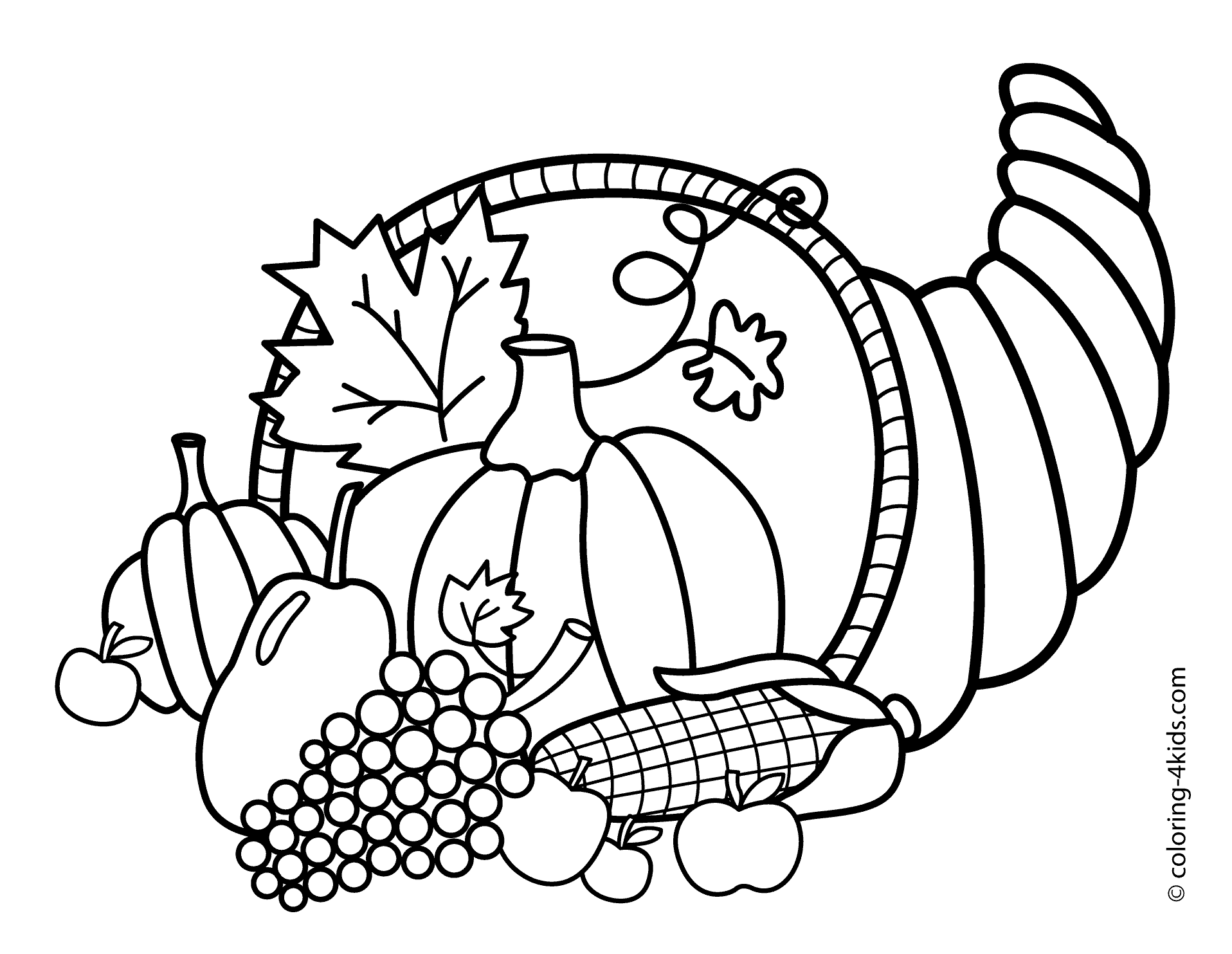 55 Printable Thanksgiving Coloring Pages 64