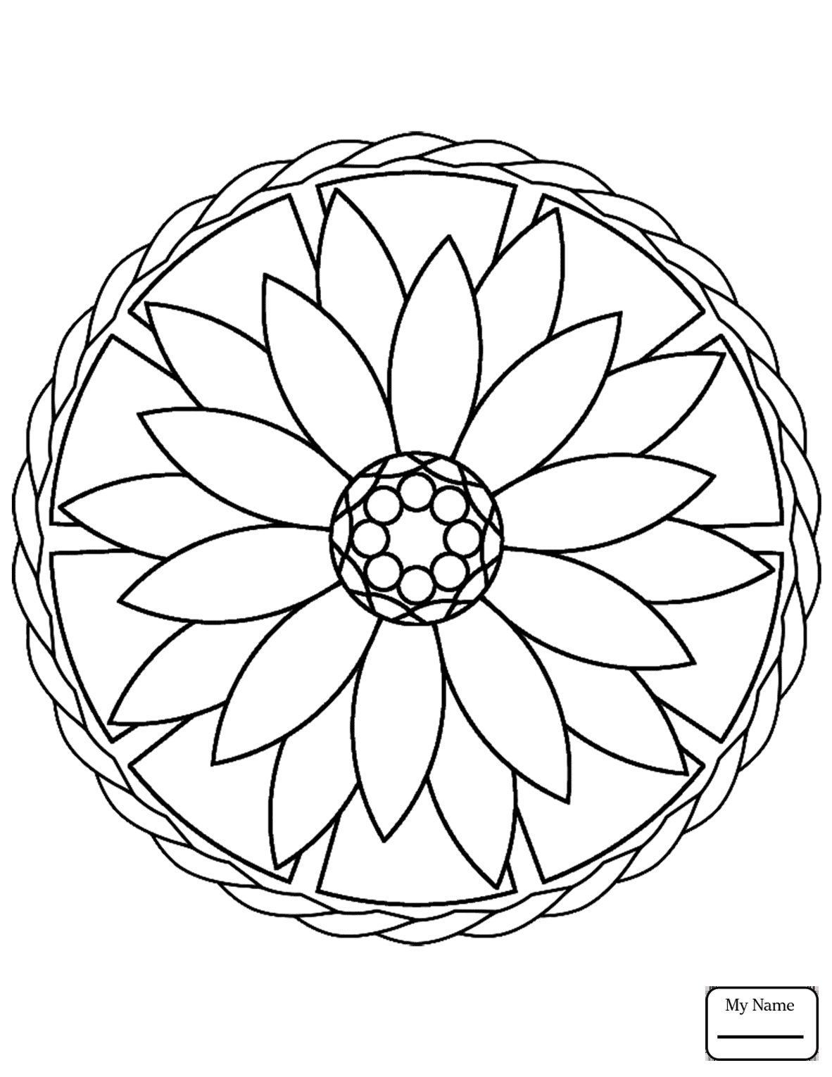 55 Simple Coloring Pages For Adults 12