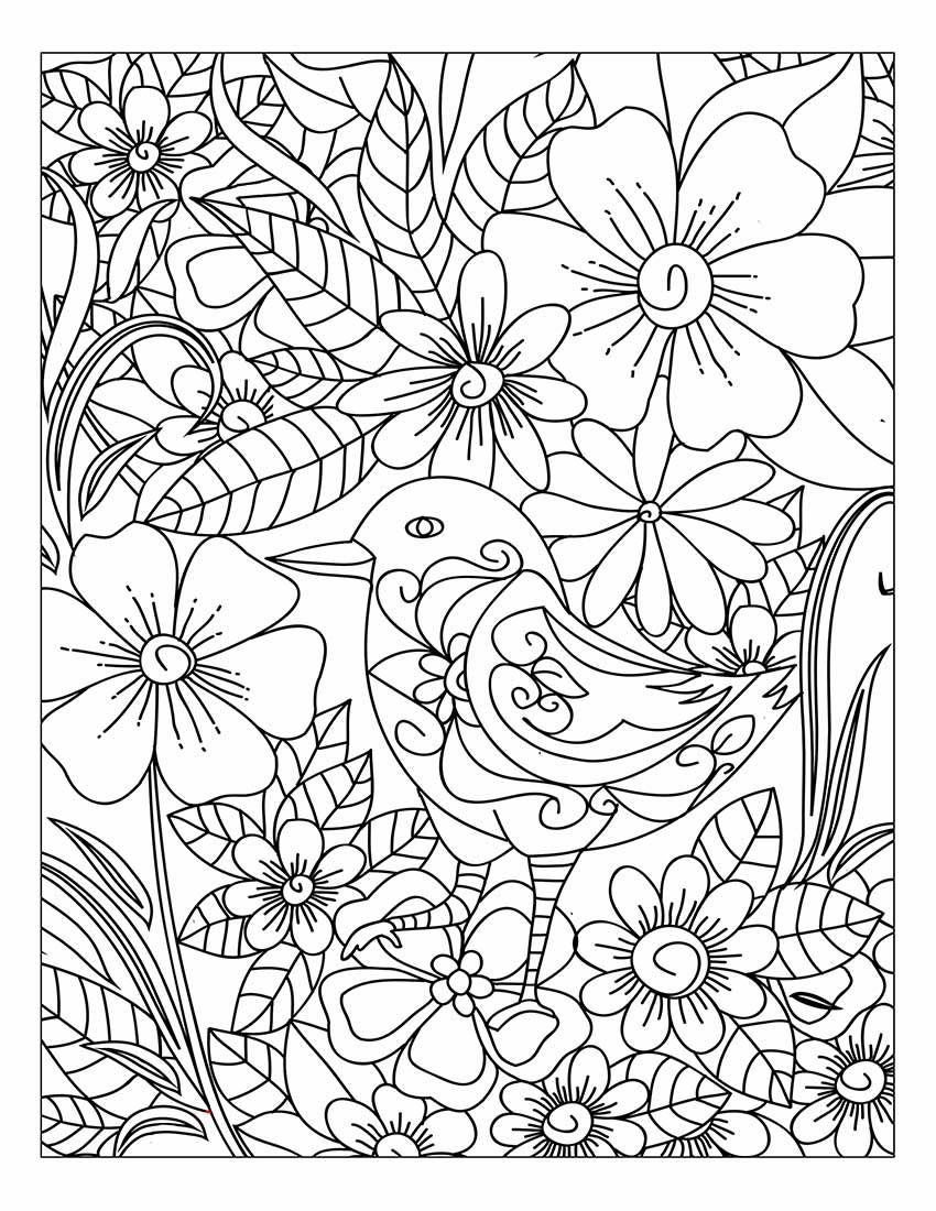 55 Simple Coloring Pages For Adults 34