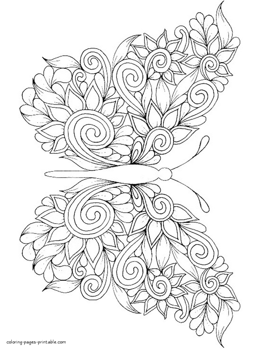 55 Simple Coloring Pages For Adults 47