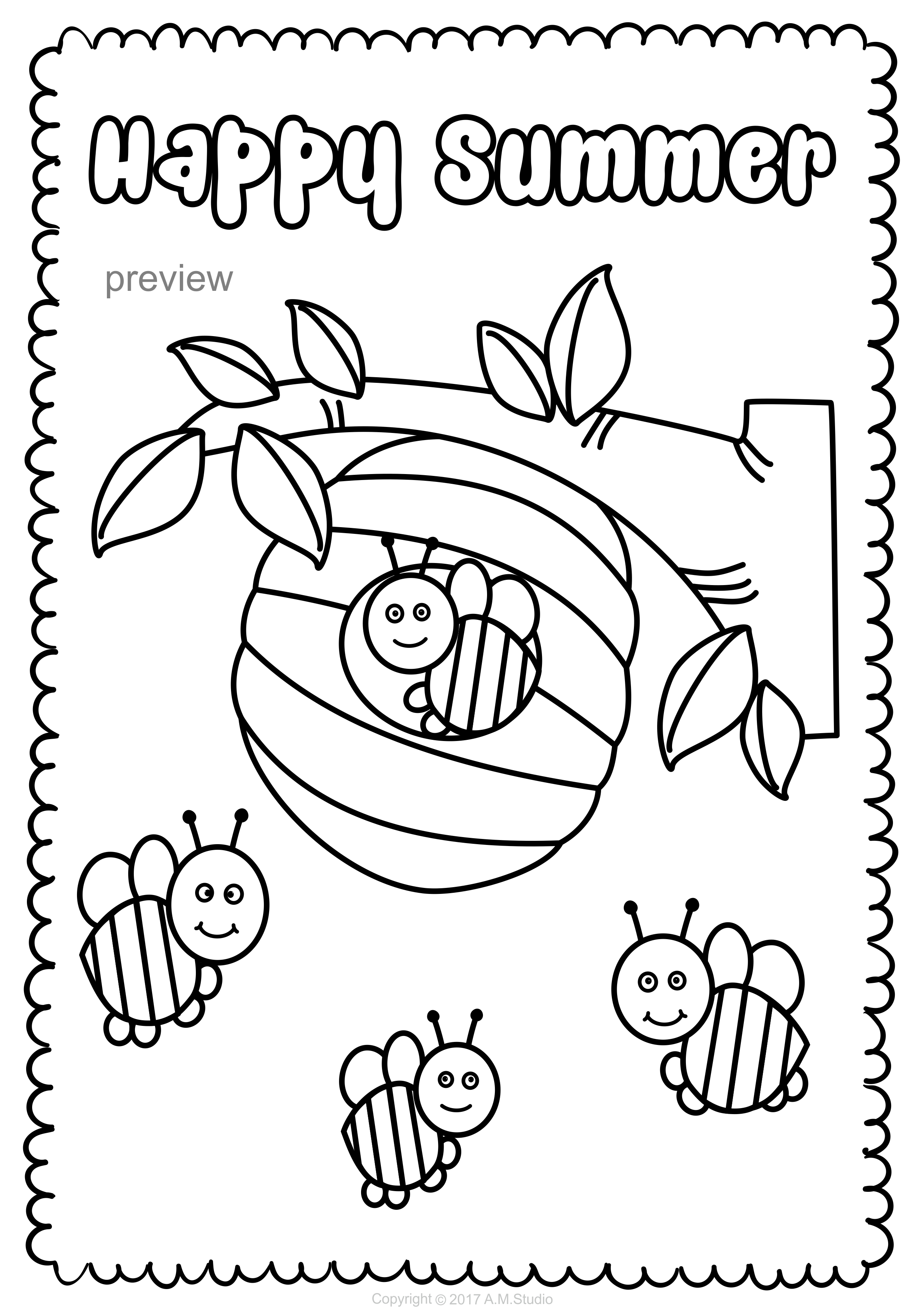 55 Summer Coloring Pages For Adults 22