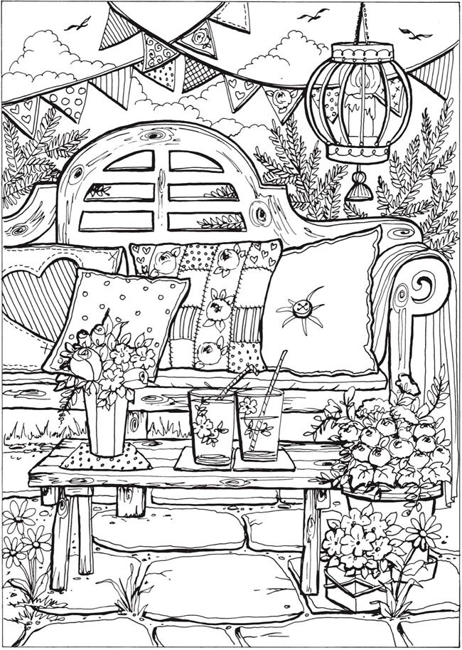 55 Summer Coloring Pages For Adults 23