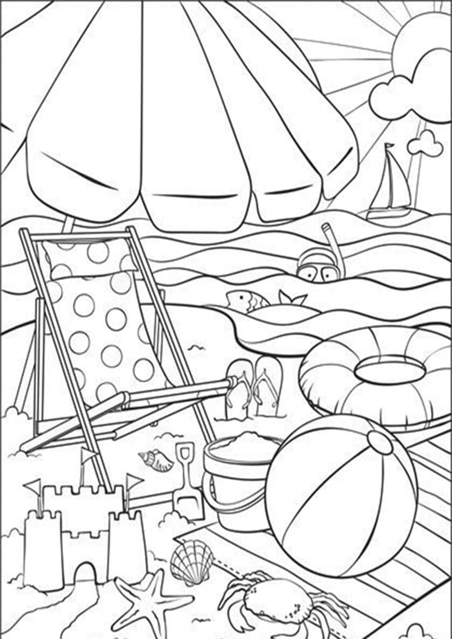 55 Summer Coloring Pages For Adults 25