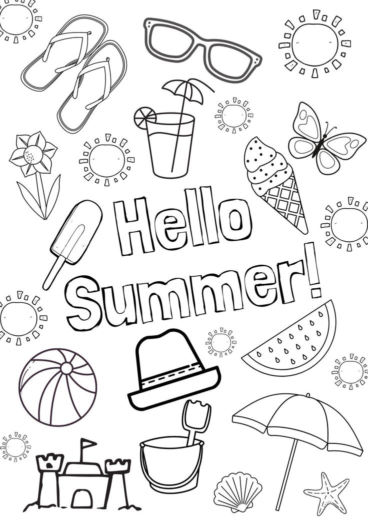 55 Summer Coloring Pages For Adults 28