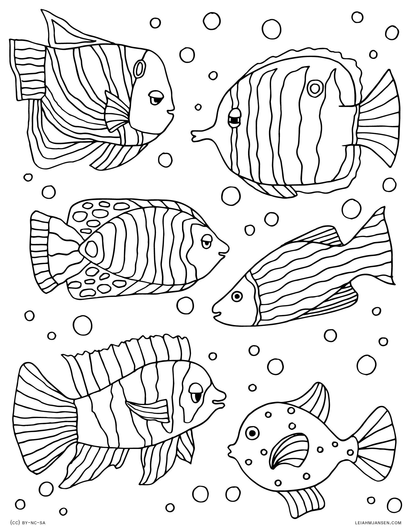 56 Fish Coloring Sheet 47