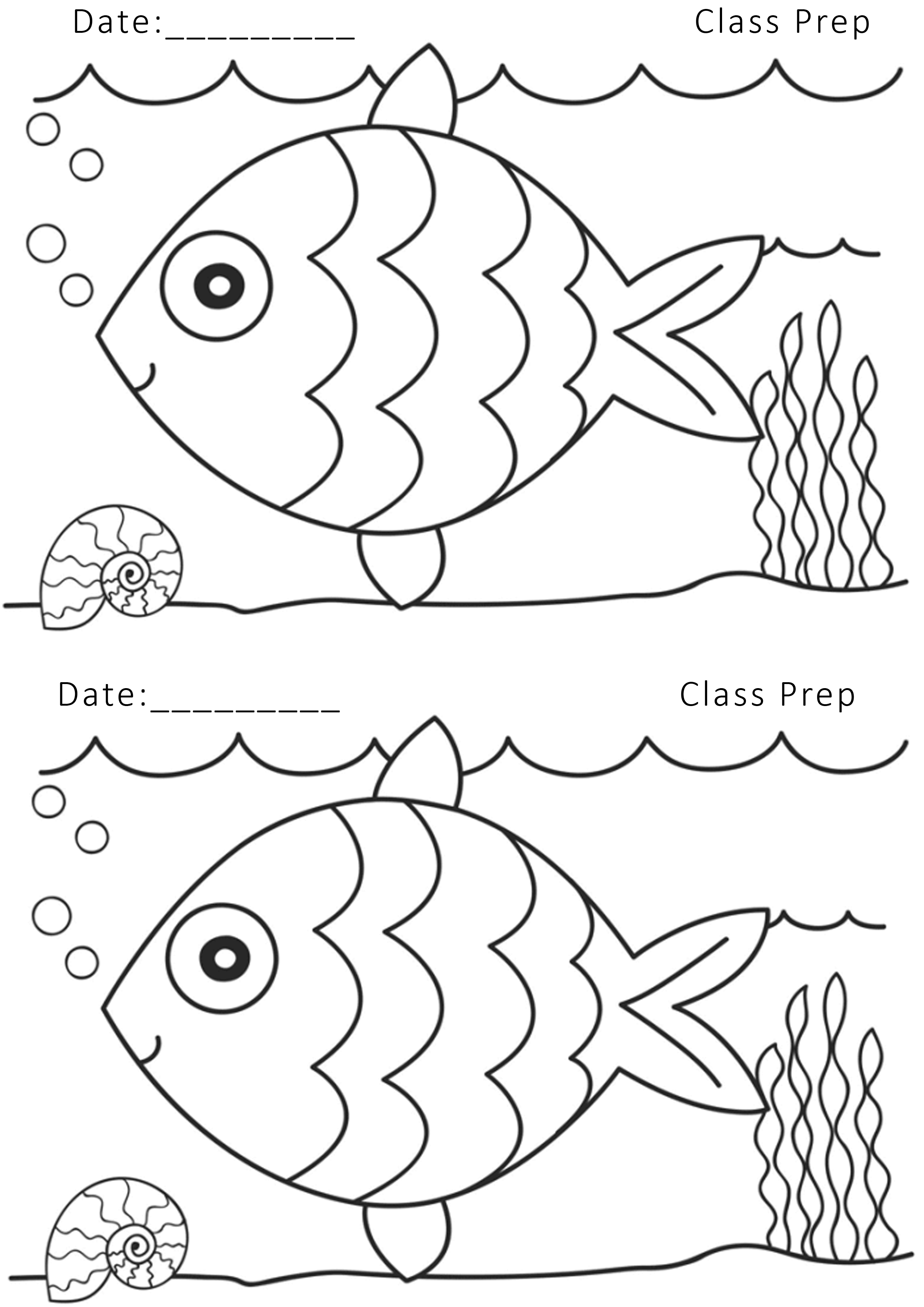 56 Fish Coloring Sheet 49