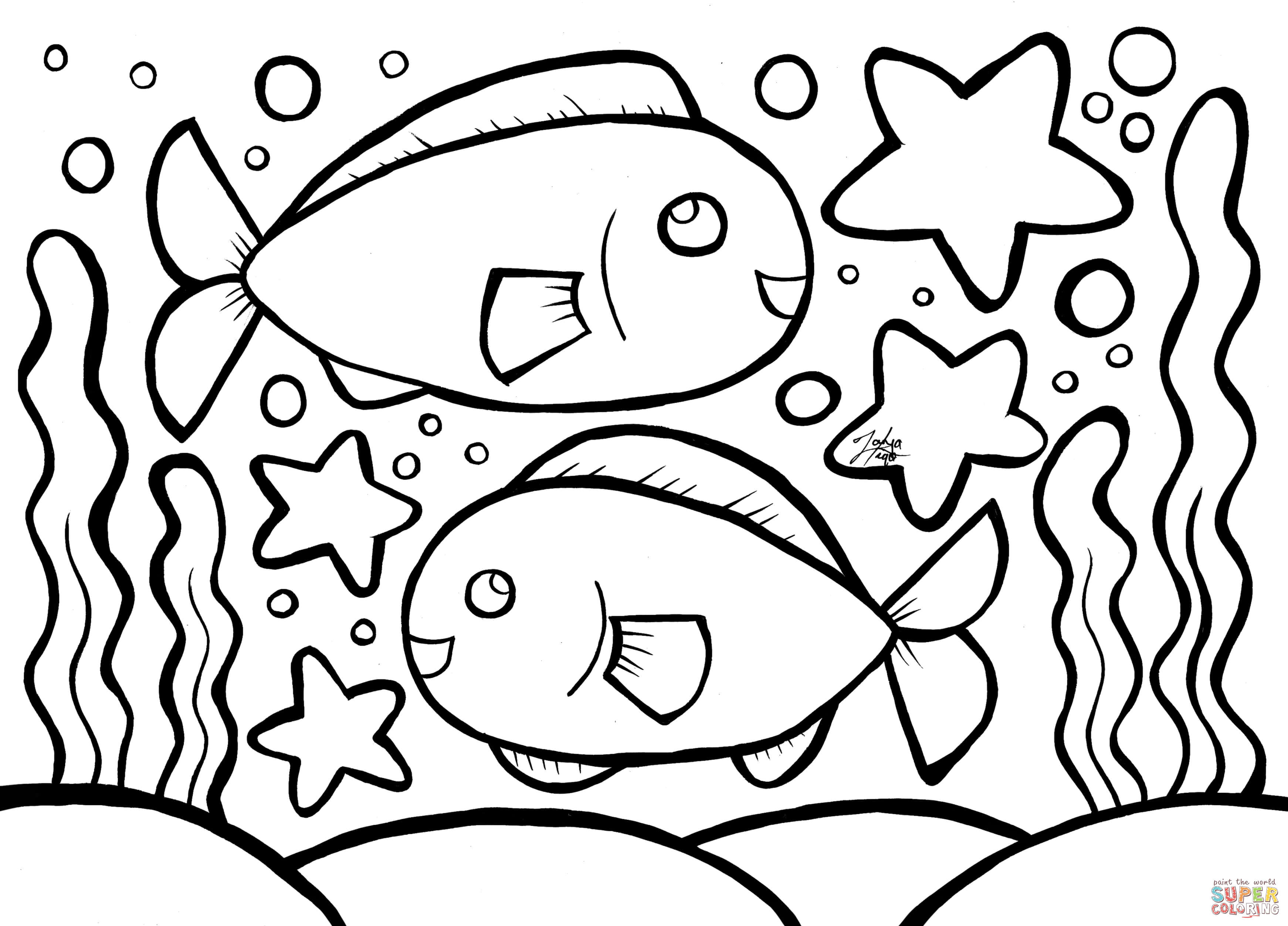 56 Fish Coloring Sheet 54