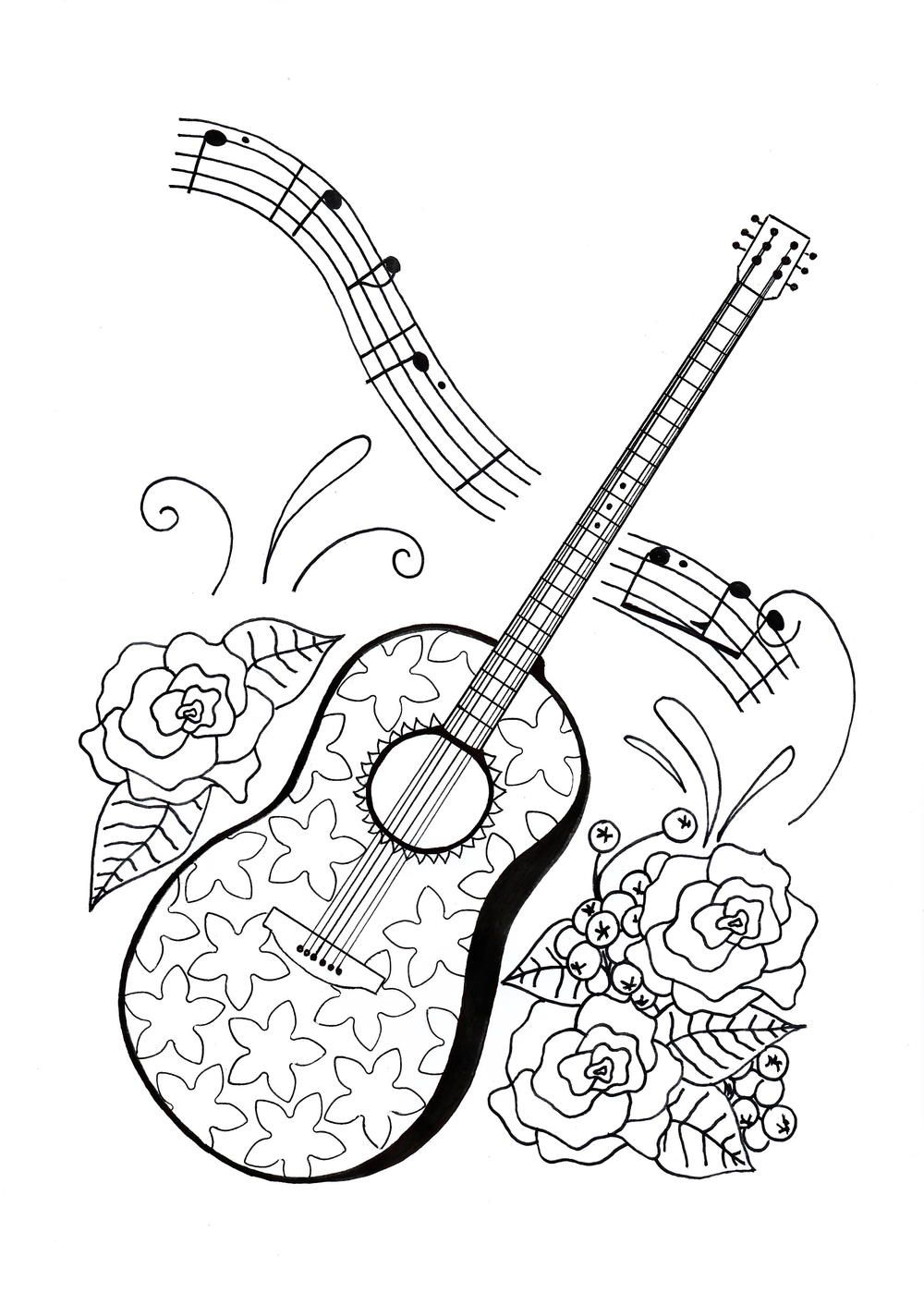 60 Music Coloring Sheets 31