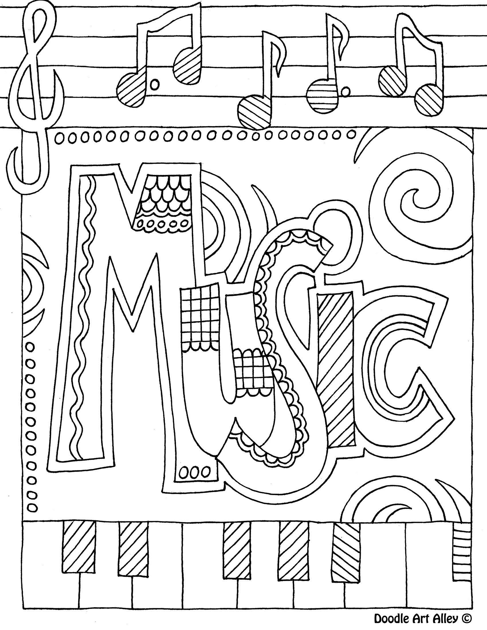 60 Music Coloring Sheets 32