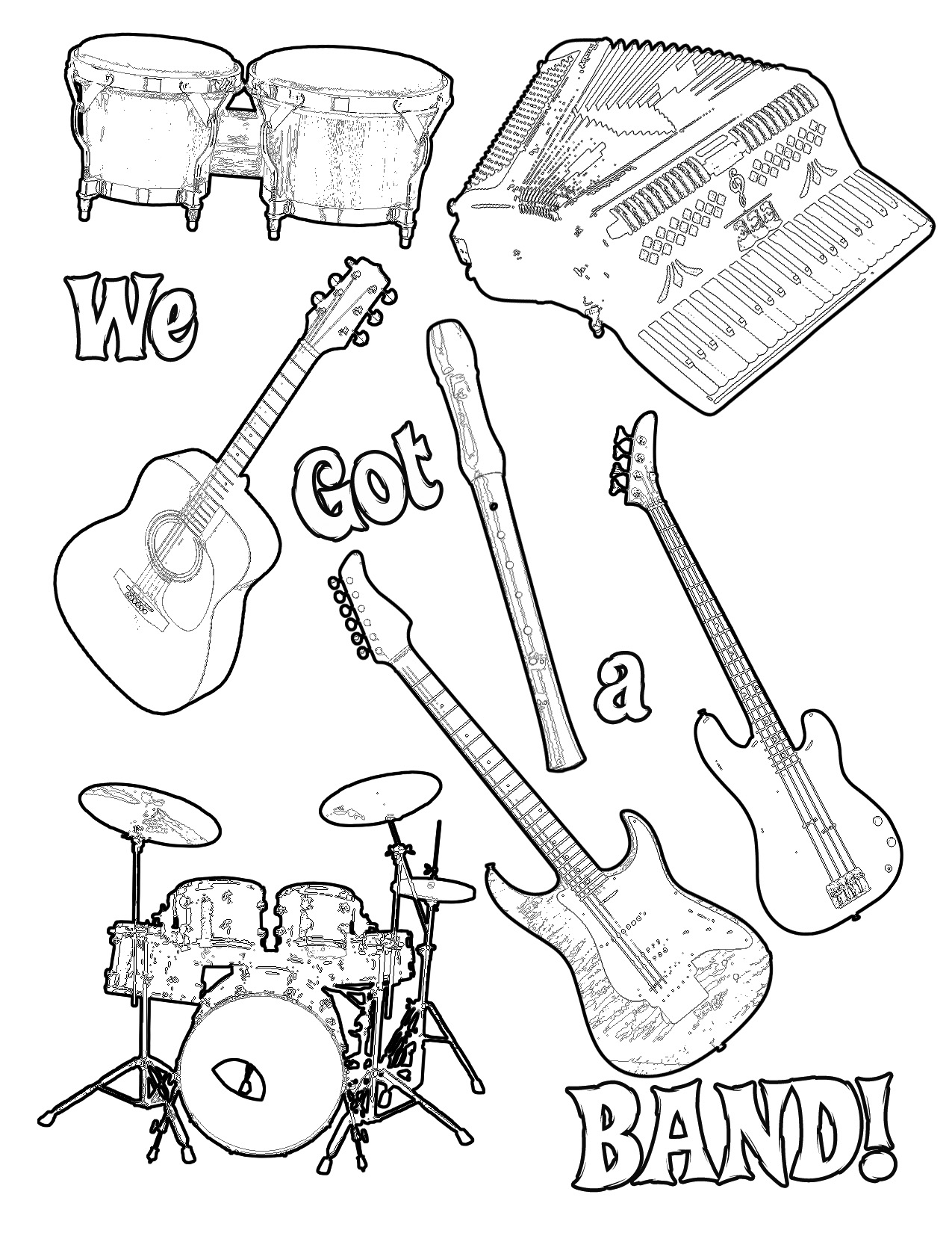 60 Music Coloring Sheets 33