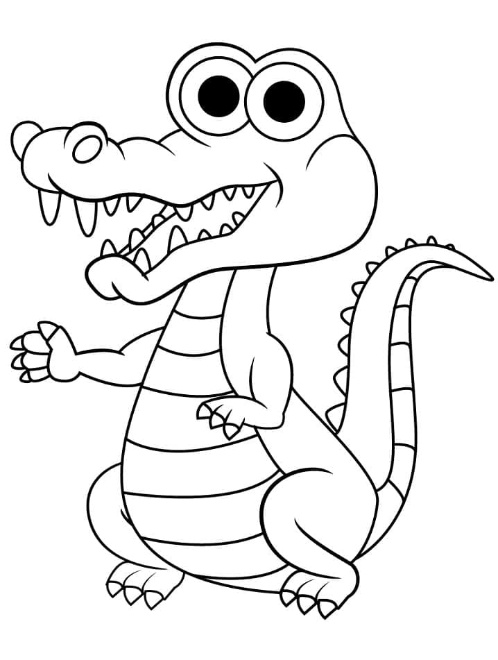 80 Printable Coloring Pages Alligator 75