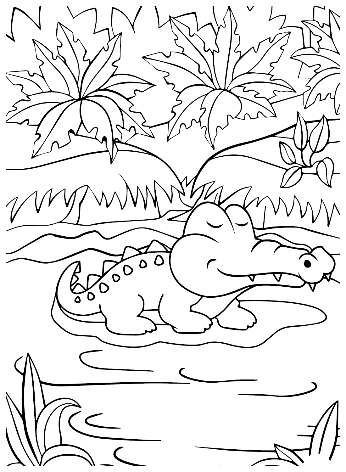 80 Printable Coloring Pages Alligator 80