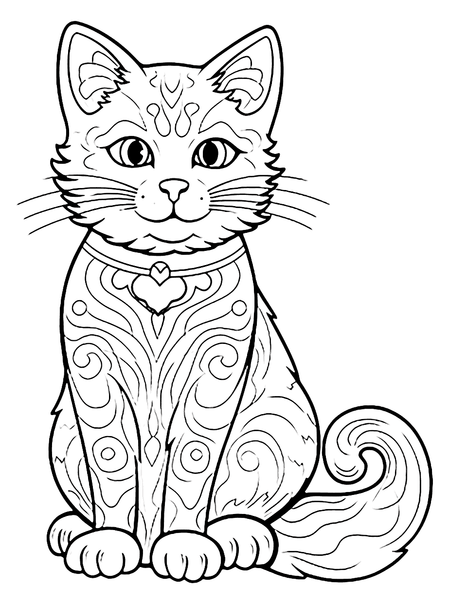 80 Printable Realistic Cat Coloring Pages 15