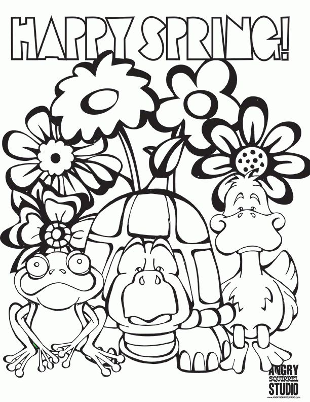 80 Printable Spring Scenes Coloring Pages 60