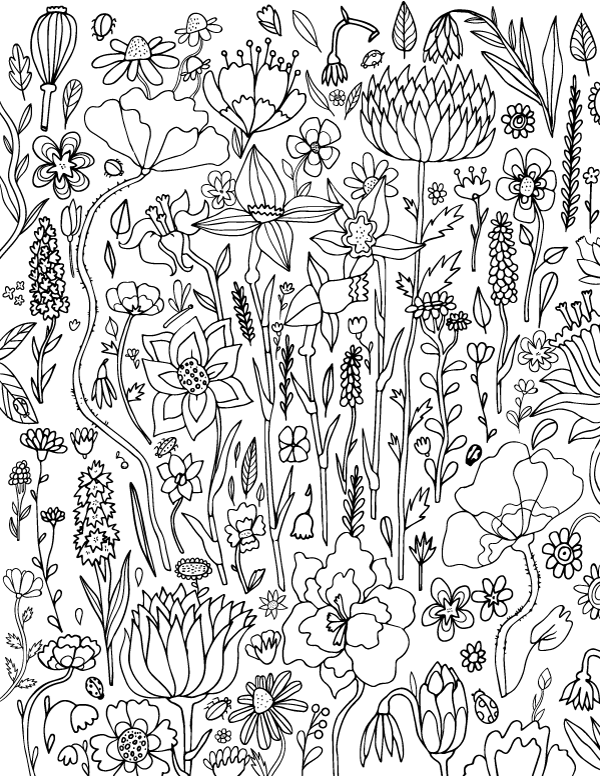 80 Printable Spring Scenes Coloring Pages 63