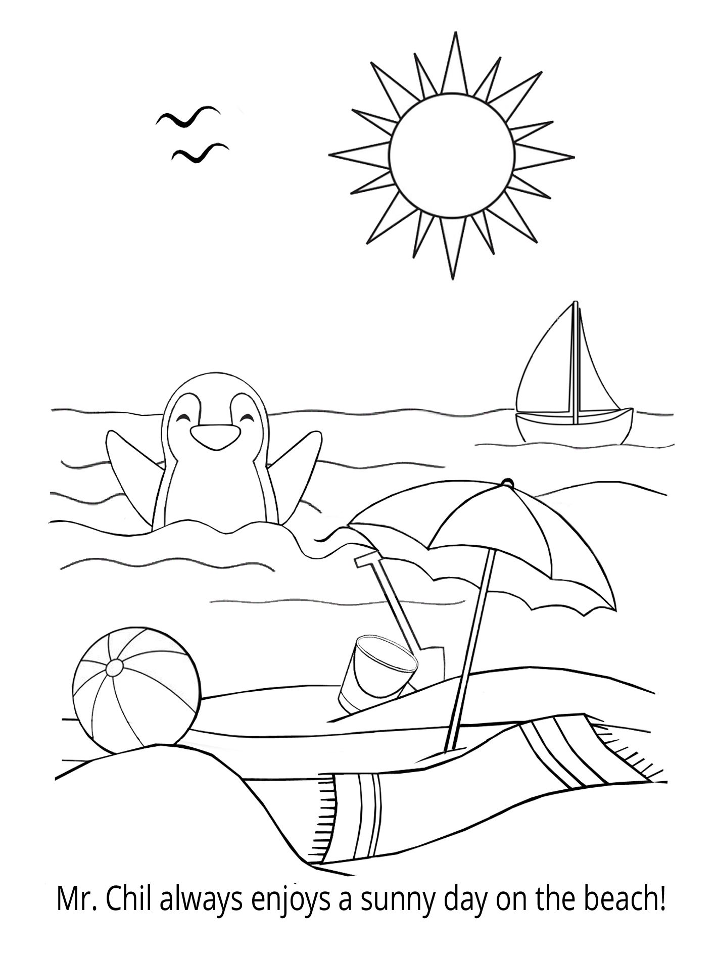 90 Printable Sunbathing Coloring Pages 47