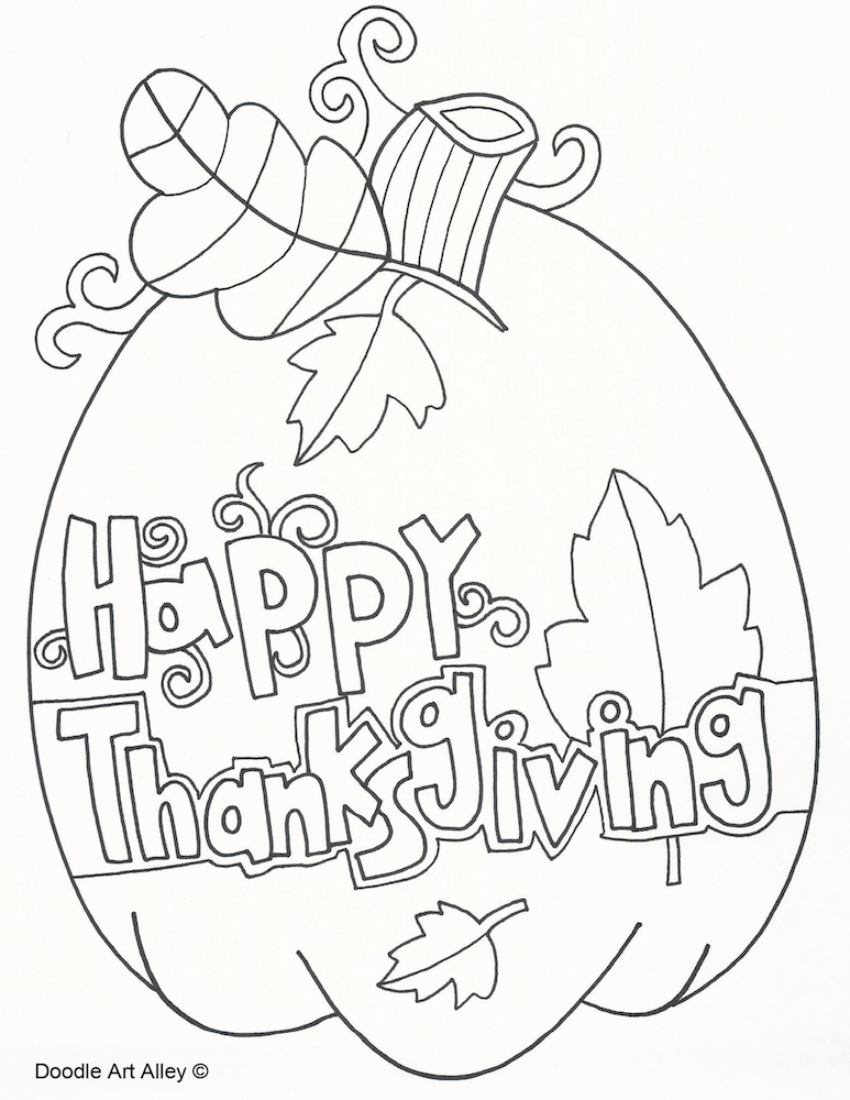 90 Thanksgiving Printable Coloring Pages 29