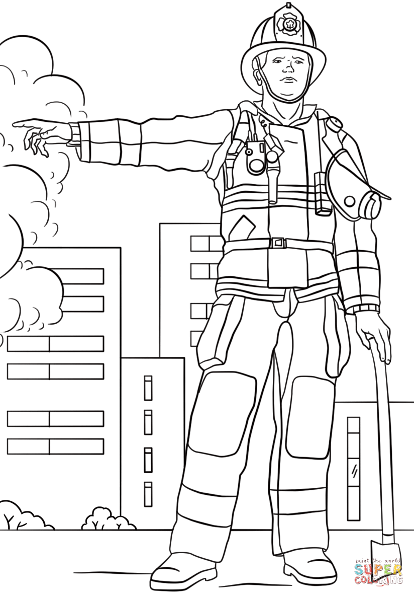 60 Printable Fireman Coloring Pages 1