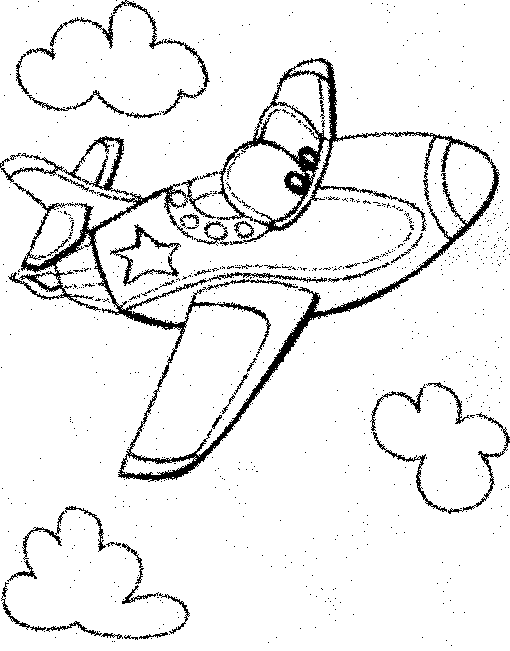 60 Printable Plane Coloring Pages 1