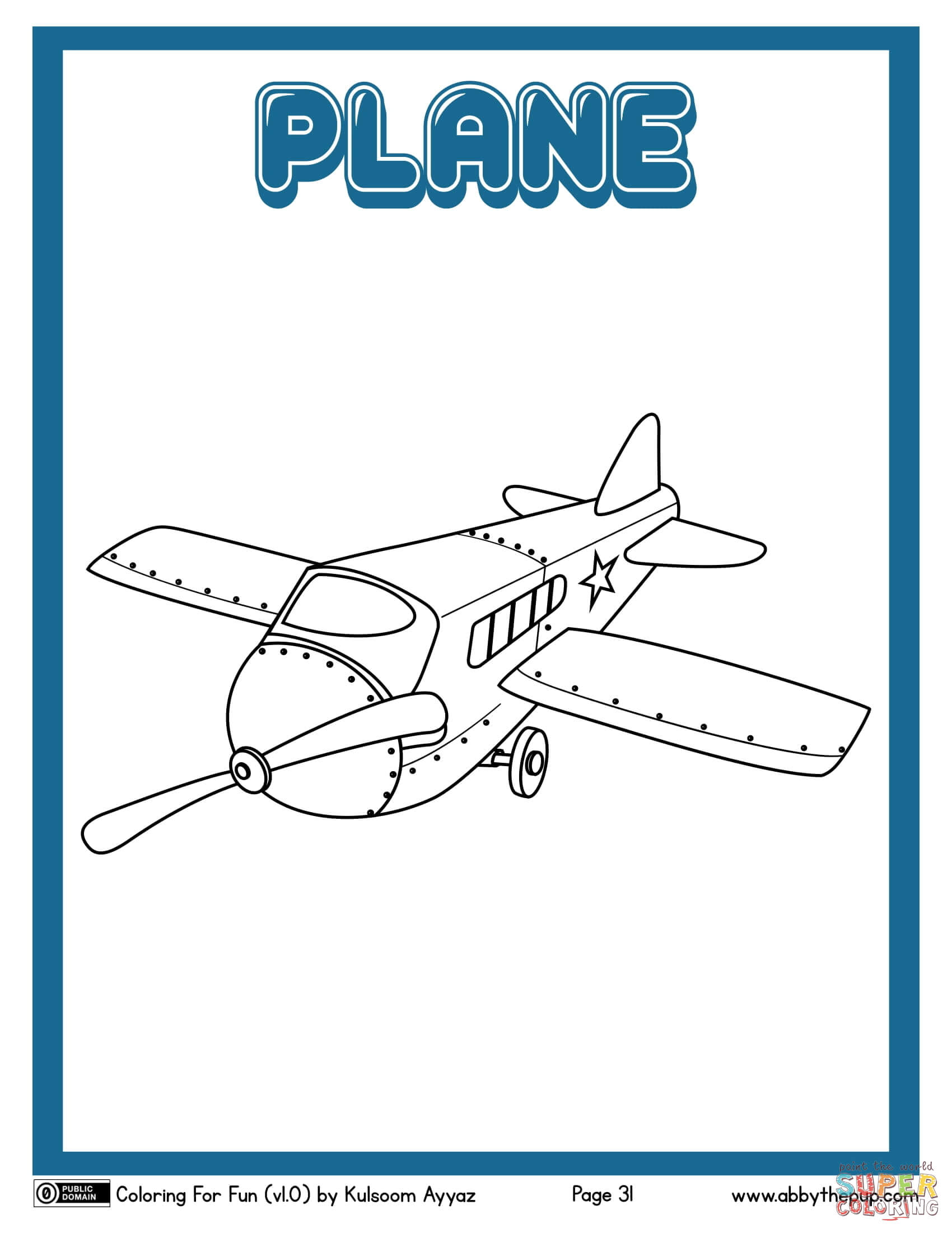 60 Printable Plane Coloring Pages 2