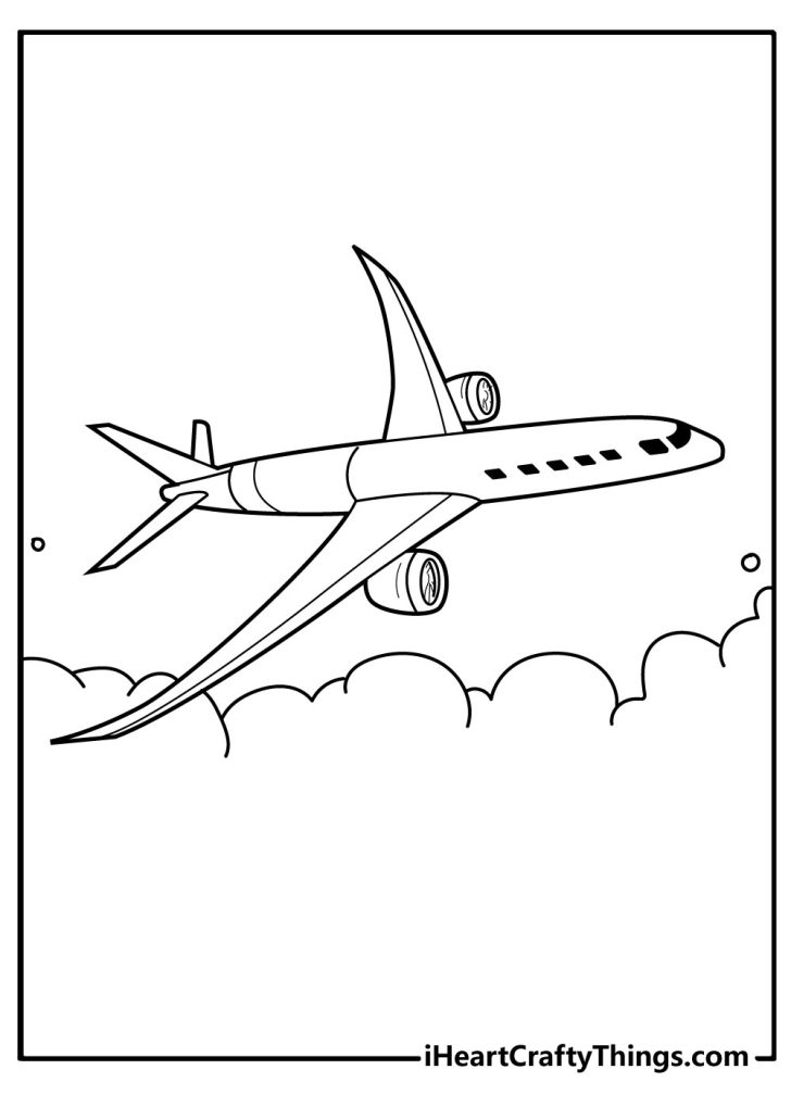 60 Printable Plane Coloring Pages 3