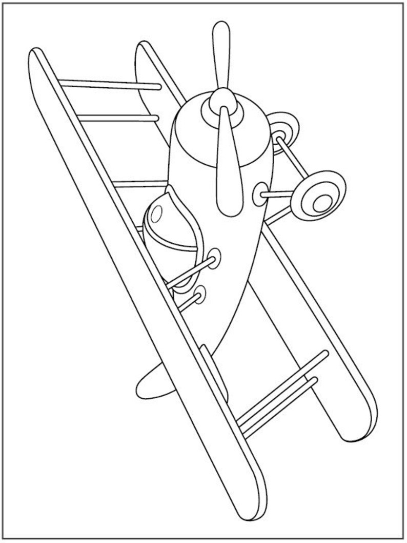 60 Printable Plane Coloring Pages 4