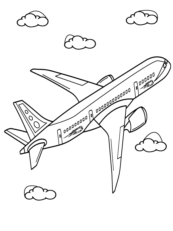 60 Printable Plane Coloring Pages 5