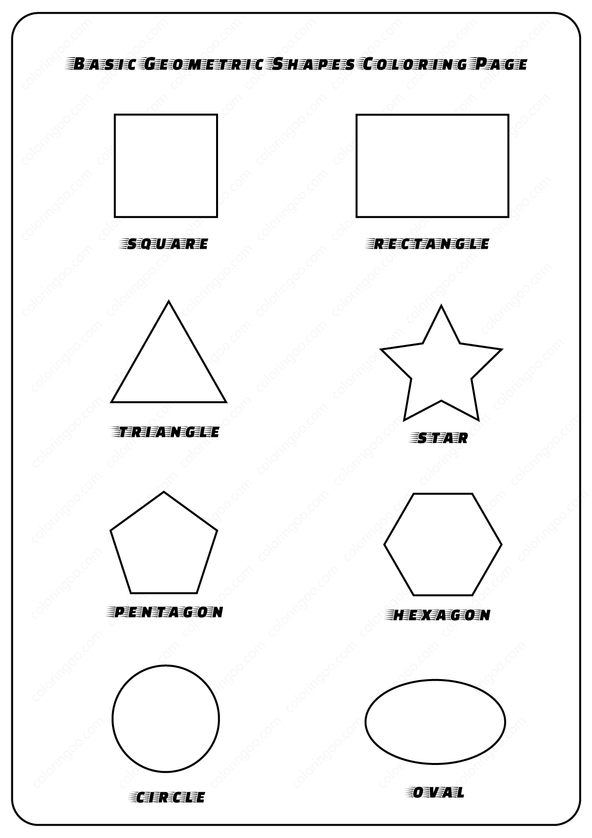 60 Printable Shape Coloring Pages 29