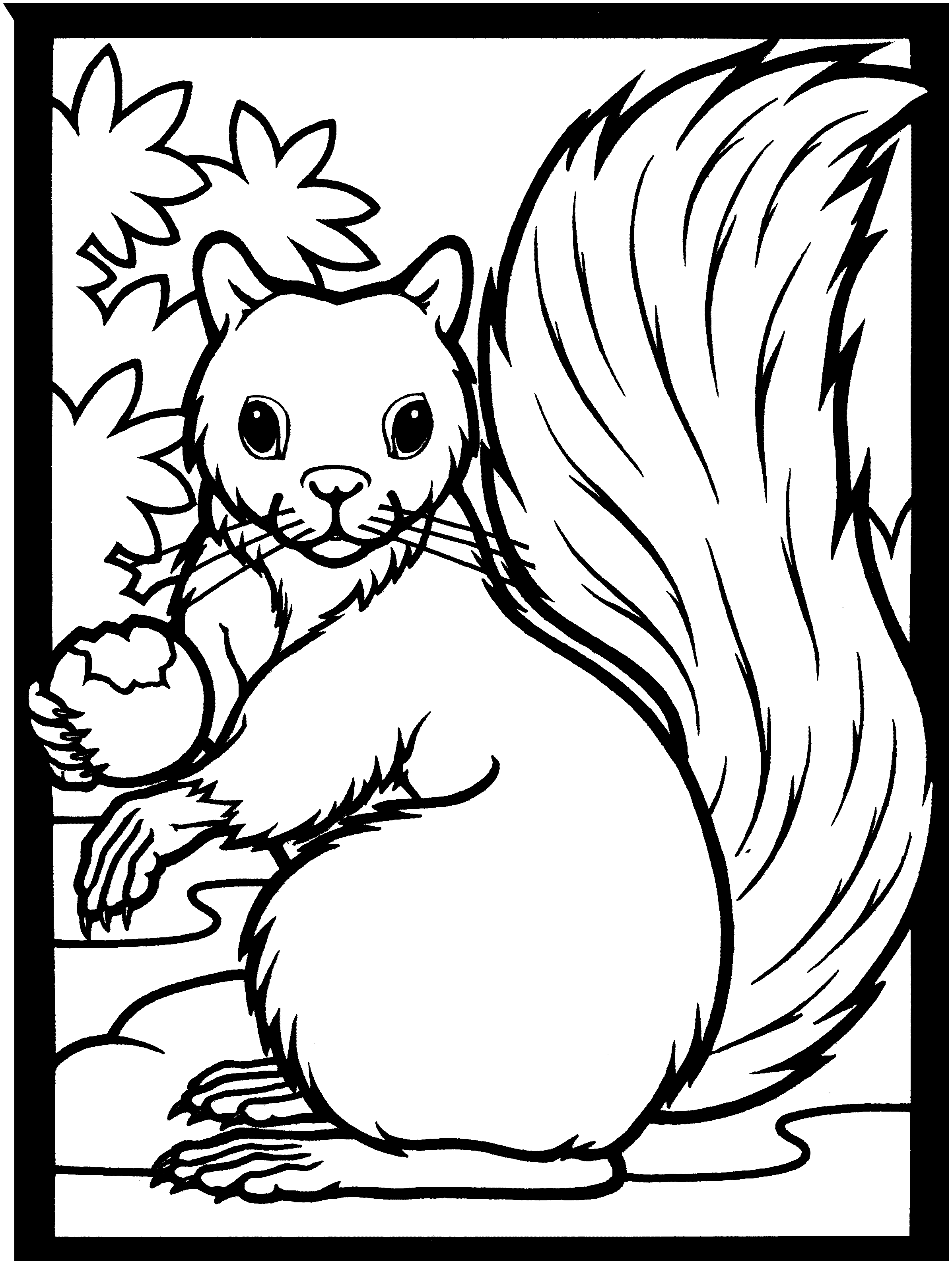 60 Printable Squirrel Coloring Pages 1