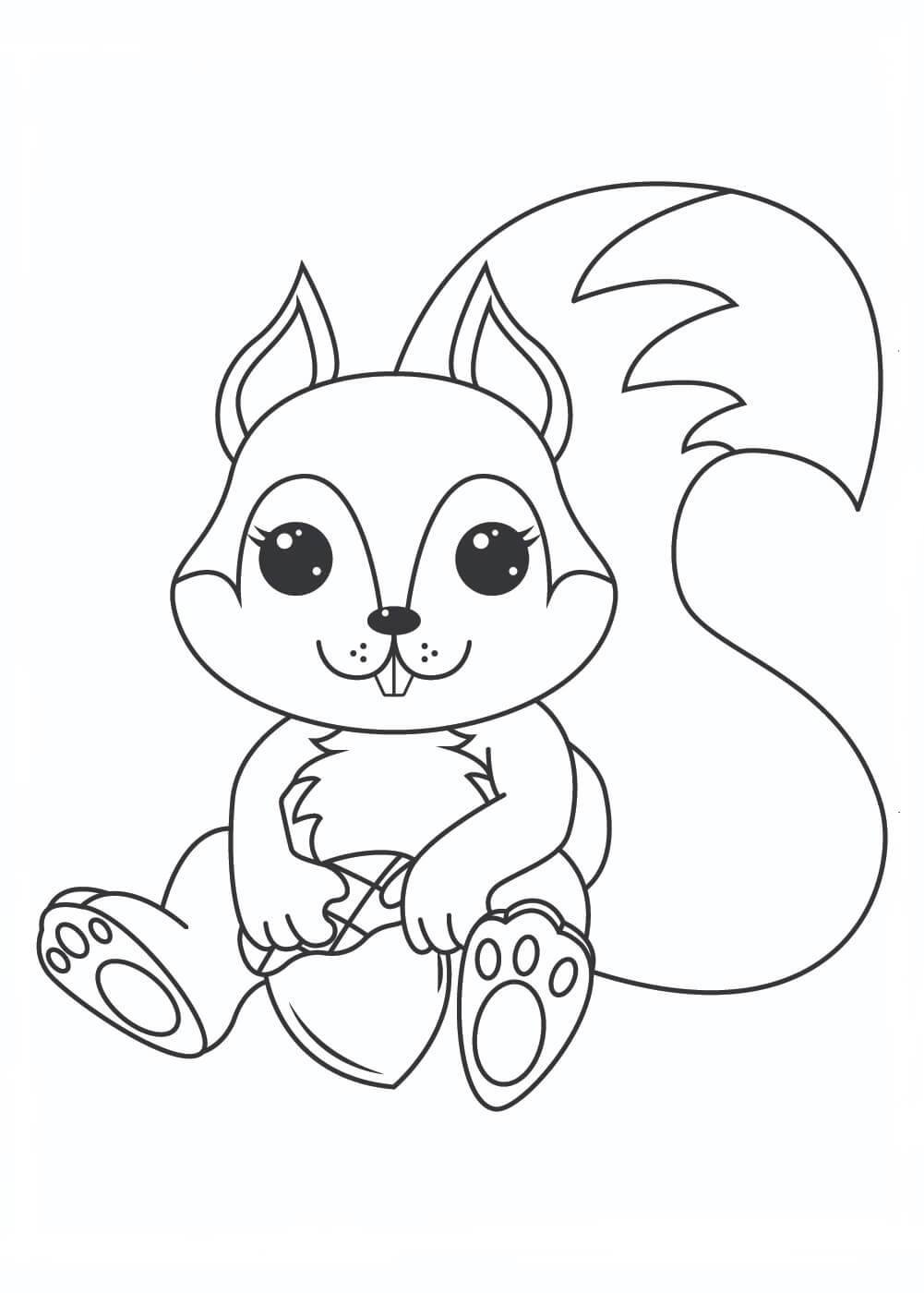 60 Printable Squirrel Coloring Pages 10