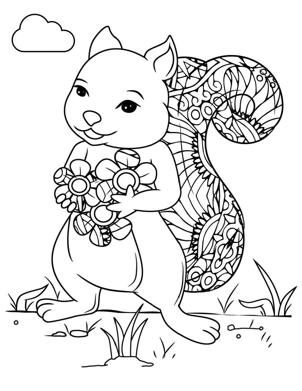 60 Printable Squirrel Coloring Pages 42