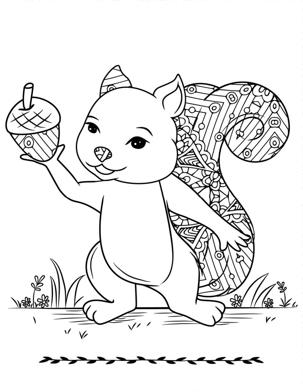 60 Printable Squirrel Coloring Pages 6