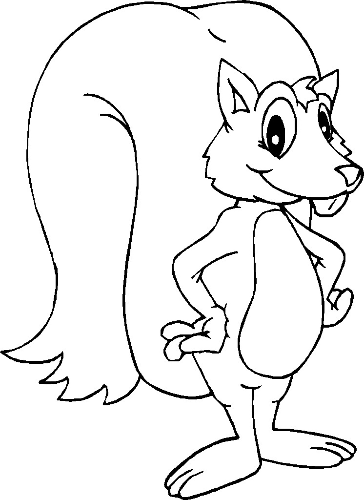 60 Printable Squirrel Coloring Pages 8