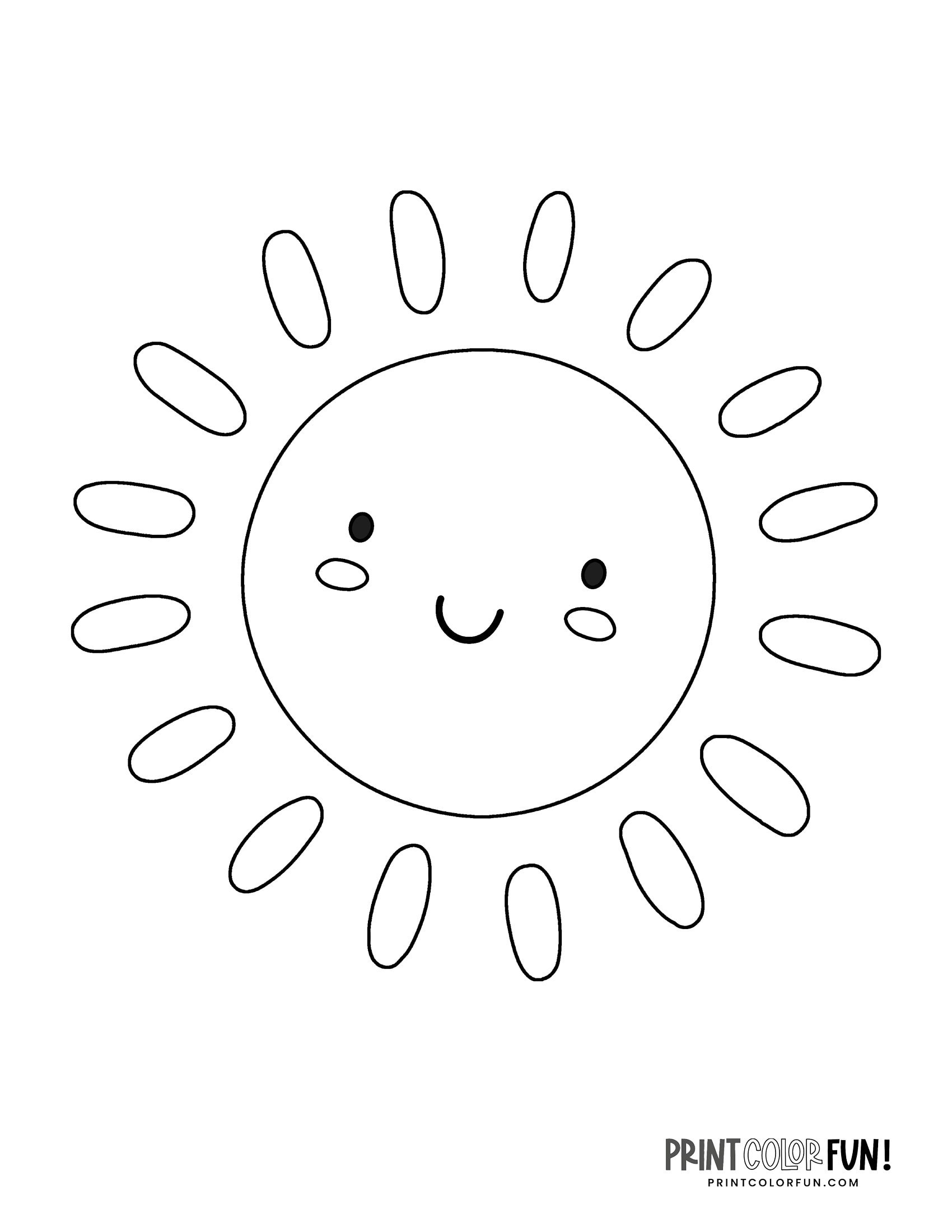 60 Printable Sun Coloring Pages 1