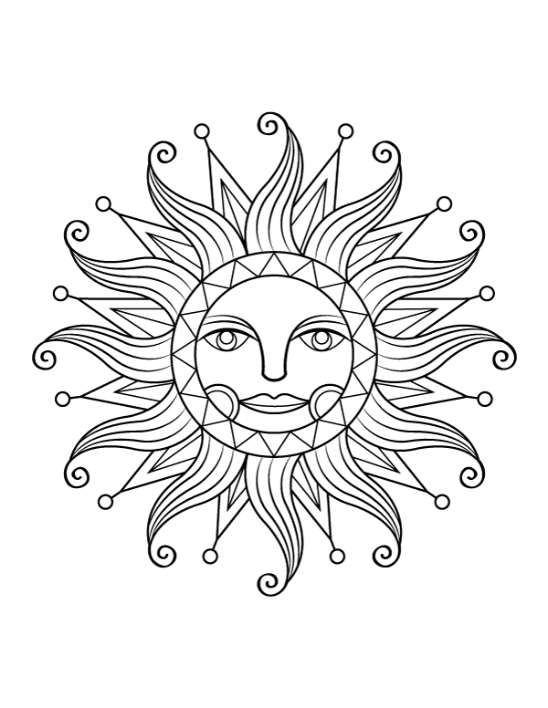 60 Printable Sun Coloring Pages 32