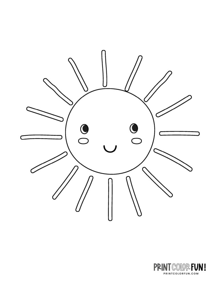 60 Printable Sun Coloring Pages 7