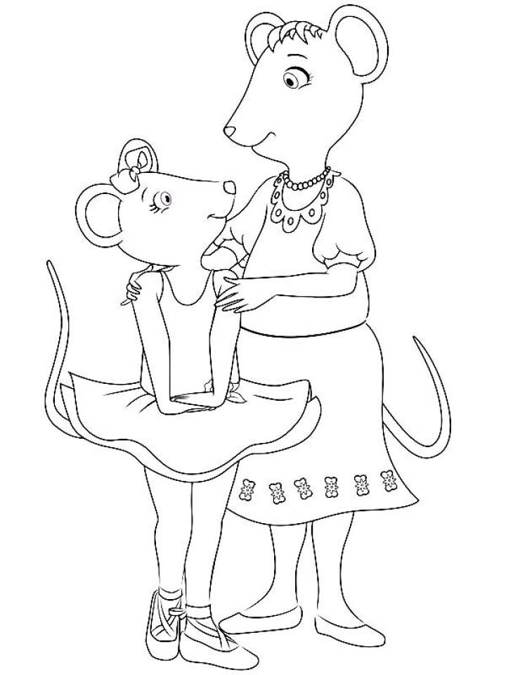 Get 85 Angelina Ballerina Coloring Pages Ideas 1