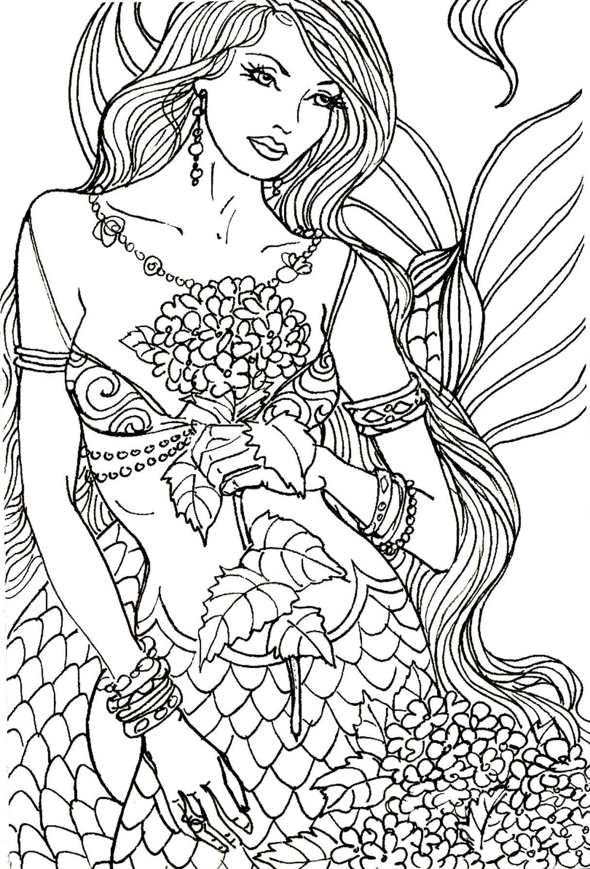 Get 85 Printable Coloring Pictures Of Mermaids Ideas 29