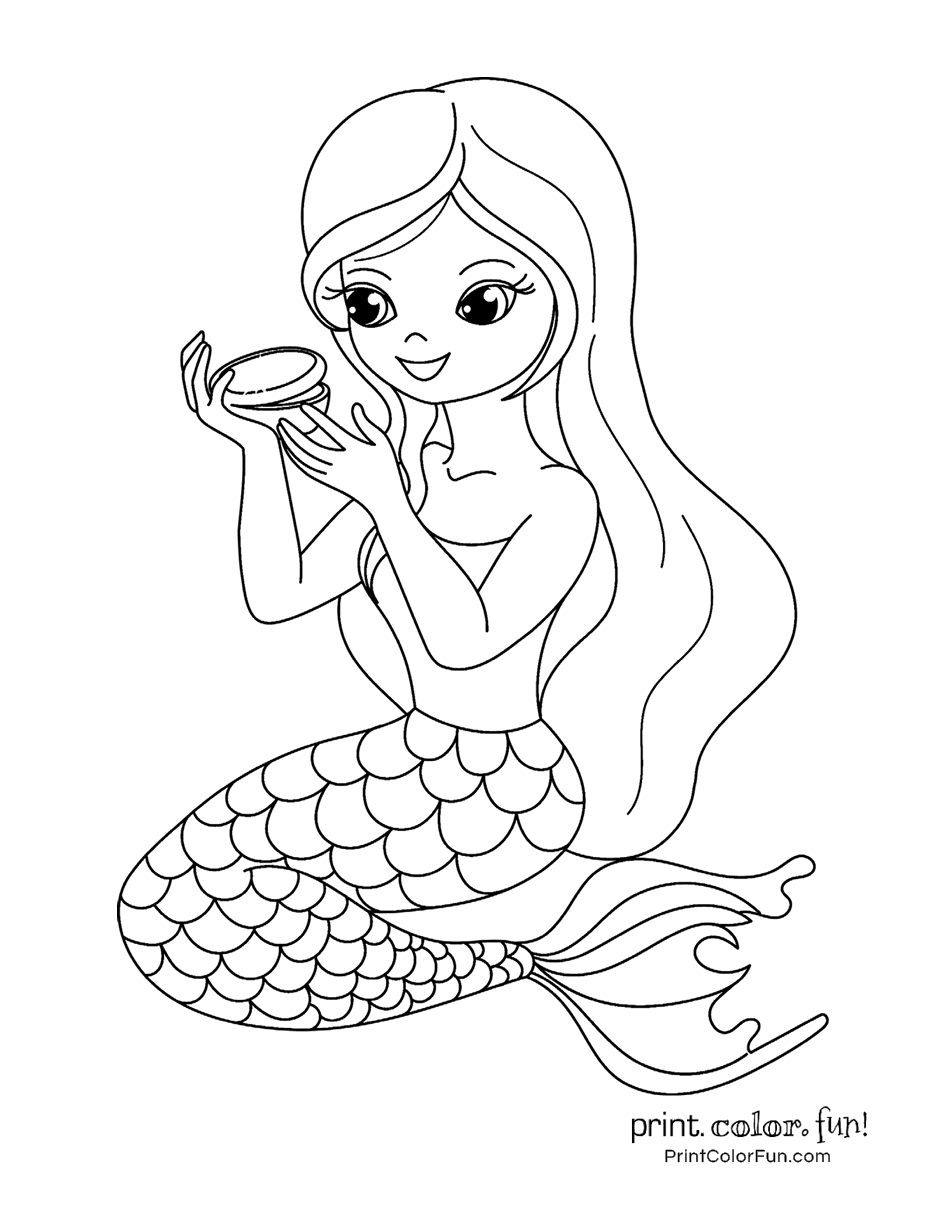 Get 85 Printable Coloring Pictures Of Mermaids Ideas 59