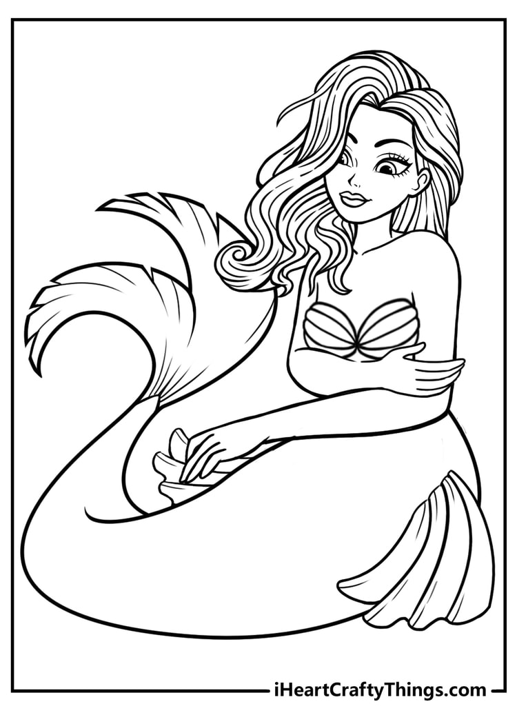 Get 85 Printable Coloring Pictures Of Mermaids Ideas 60