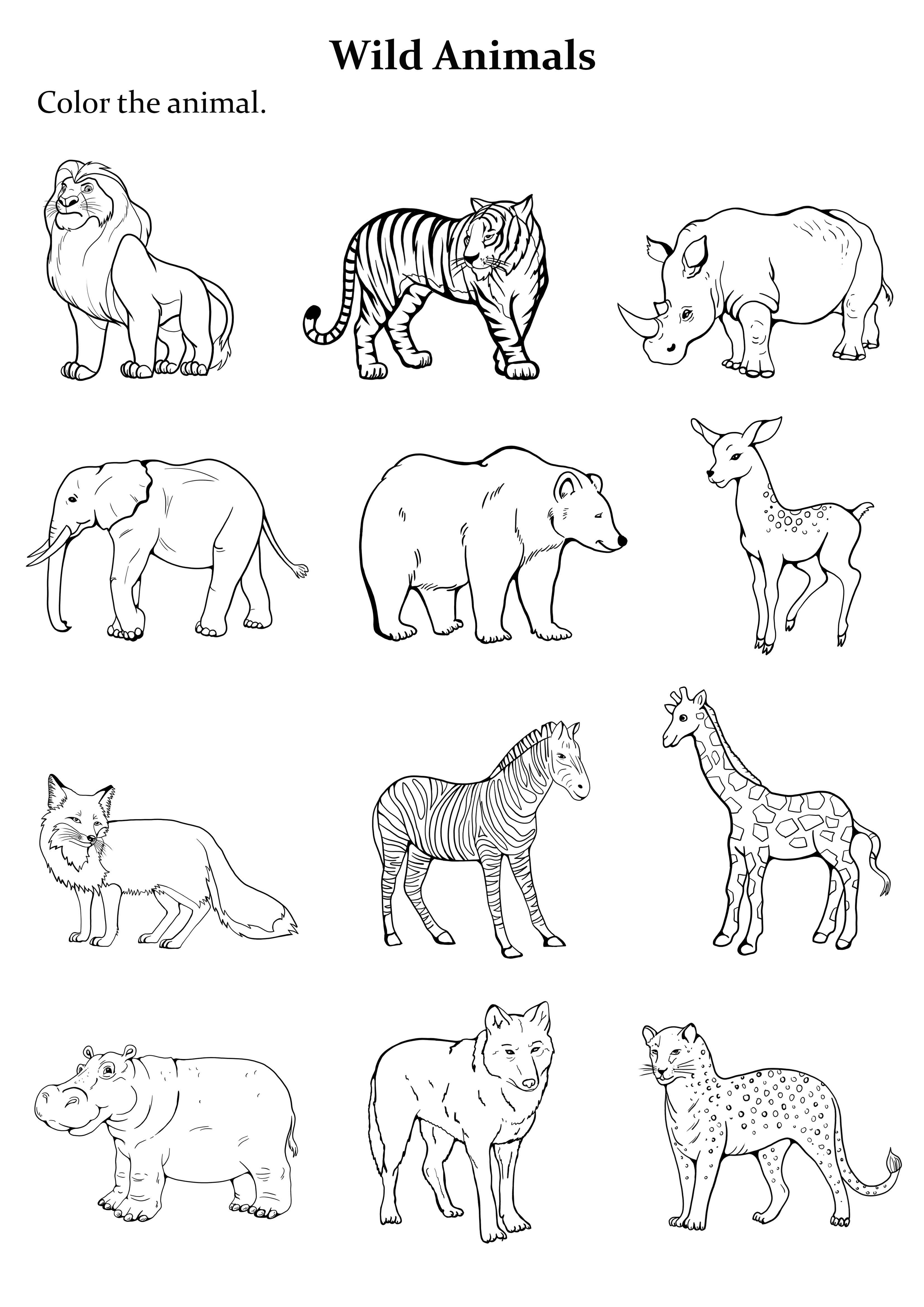 Save 60 Wild Animals Coloring Pages Ideas 2